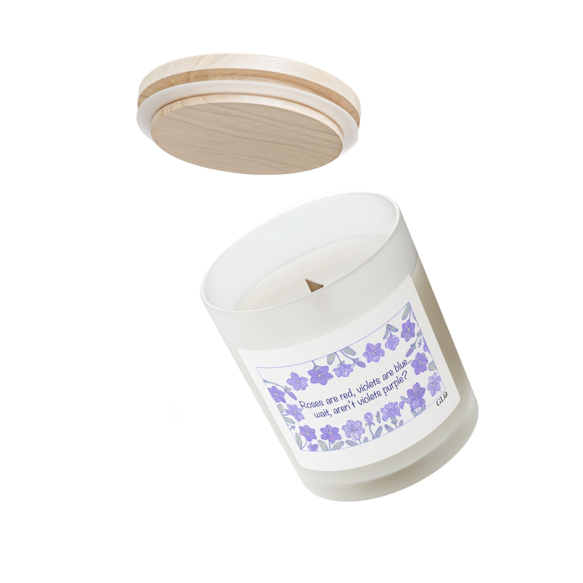 Frosted Glass Candle | "Violets are Purple" | 11oz