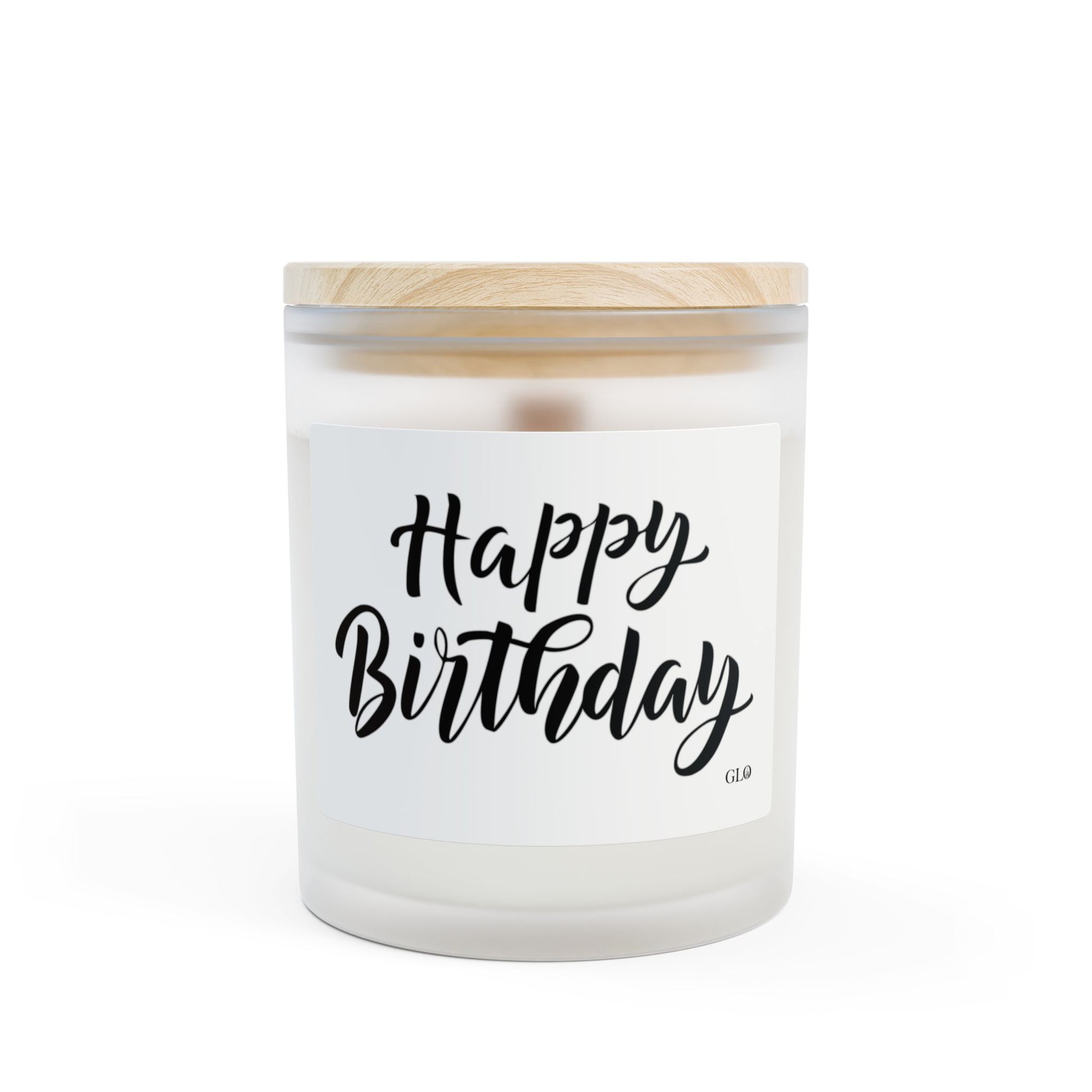Frosted Glass Candle | "Happy Birthday" | 11oz