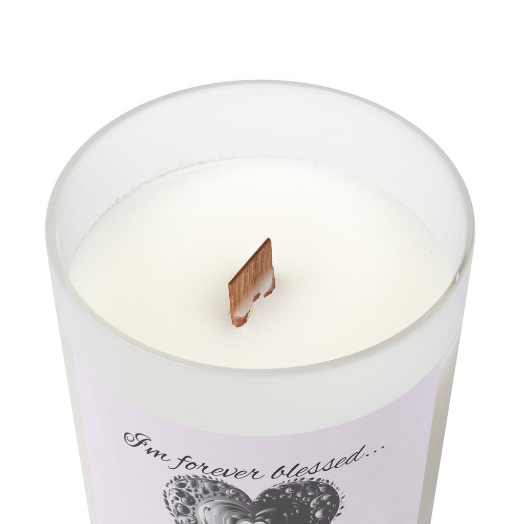 Frosted Glass Candle | “I'm Forever Blessed… because you're my Mom” | 11oz
