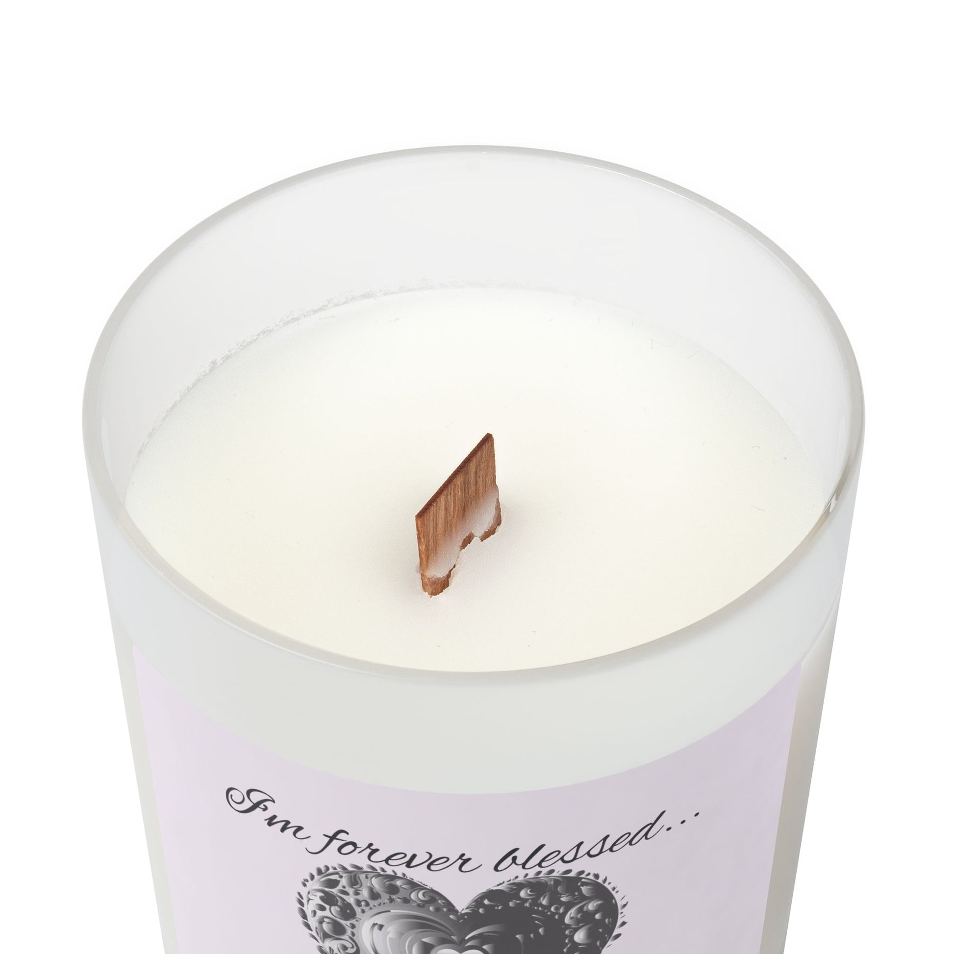 Frosted Glass Candle | “I'm Forever Blessed… because you're my Mom” | 11oz