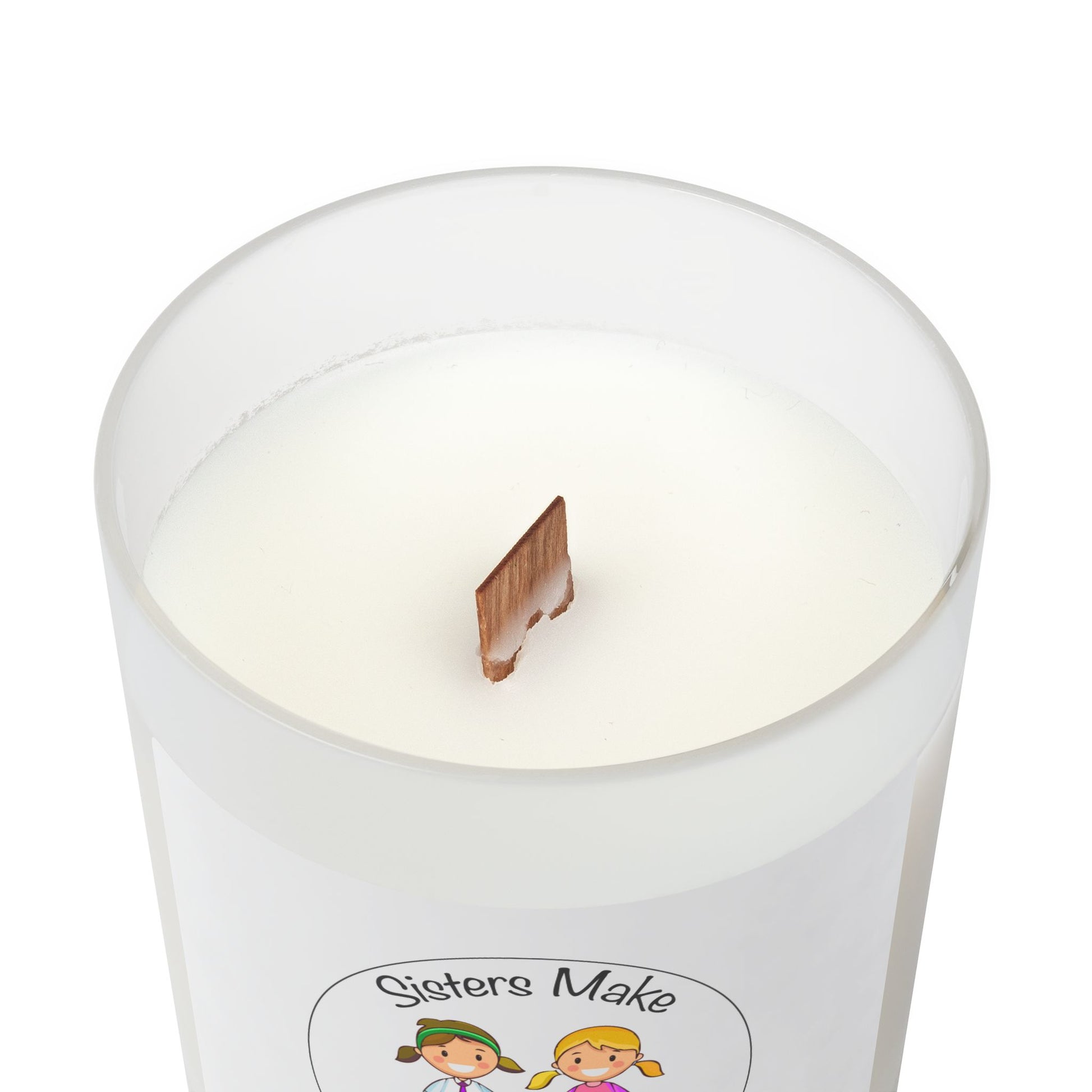 Frosted Glass Candle | "Sisters Make The Best Friends" (v1) | 11oz