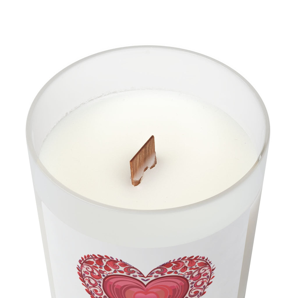Frosted Glass Candle | Heart / Love | 11oz