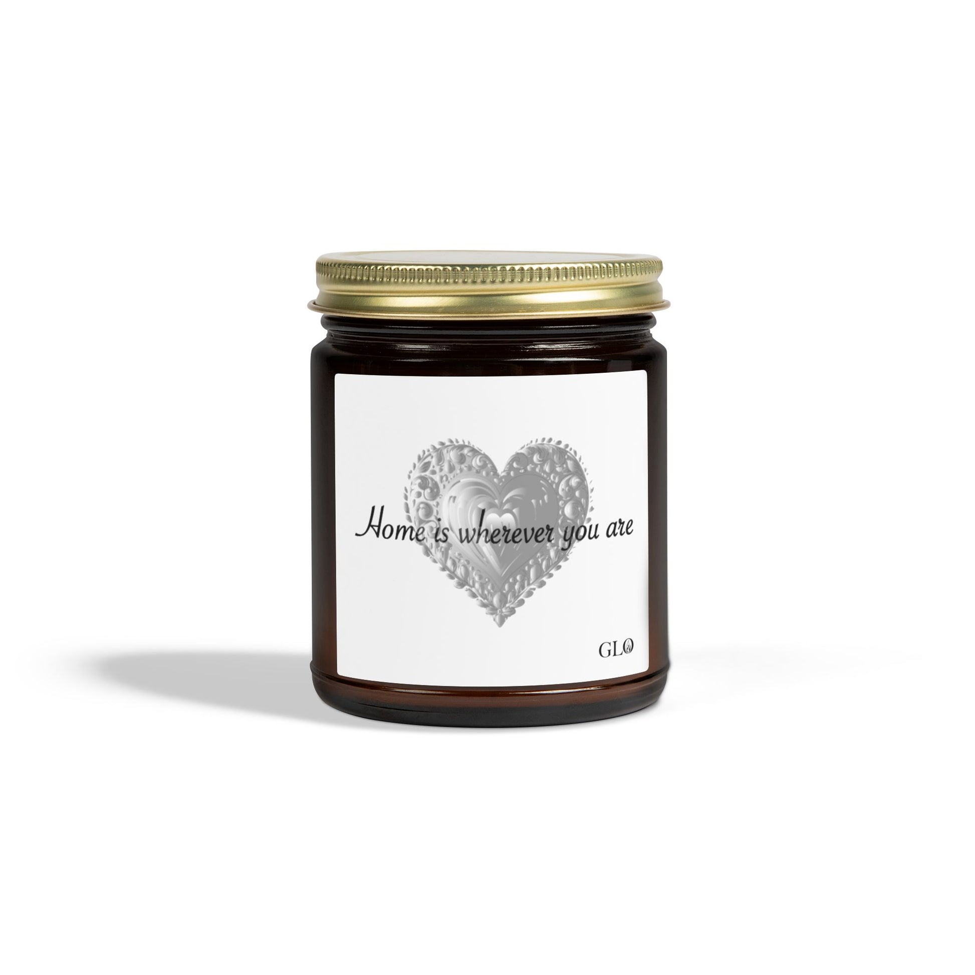 Glass Jar Candle | "Home is Wherever You Are" (on White) | 4oz & 9oz