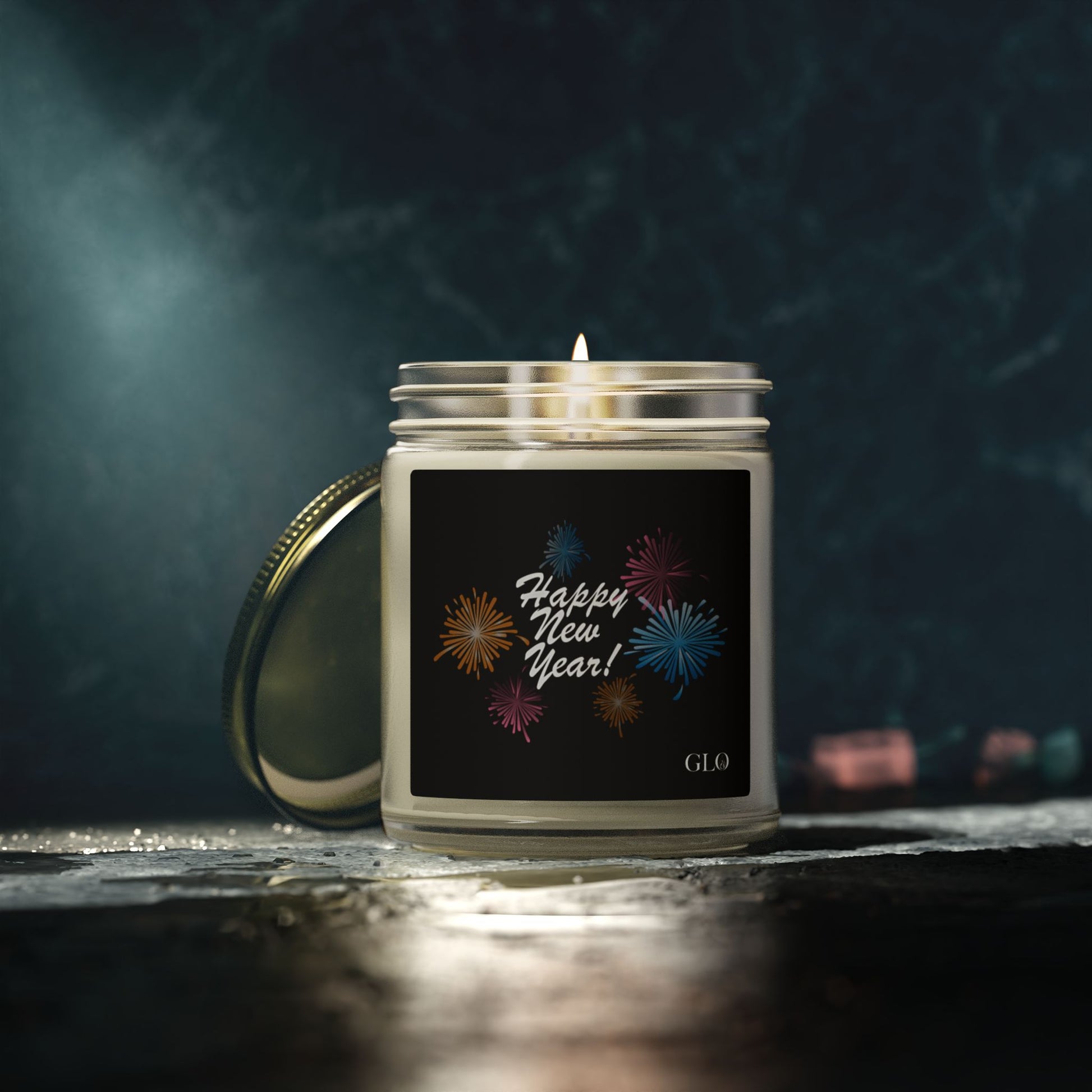Glass Jar Candle | "Happy New Year" | 4oz & 9oz