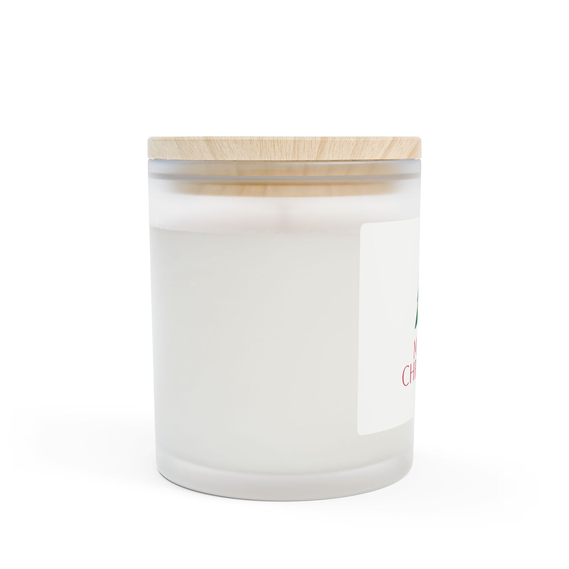 Frosted Glass Candle | "Merry Christmas" with tree | 11 oz