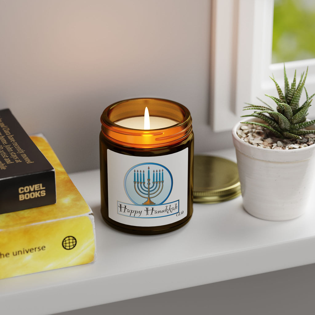 Glass Jar Candle | "Happy Hanukkah" | 4oz & 9oz