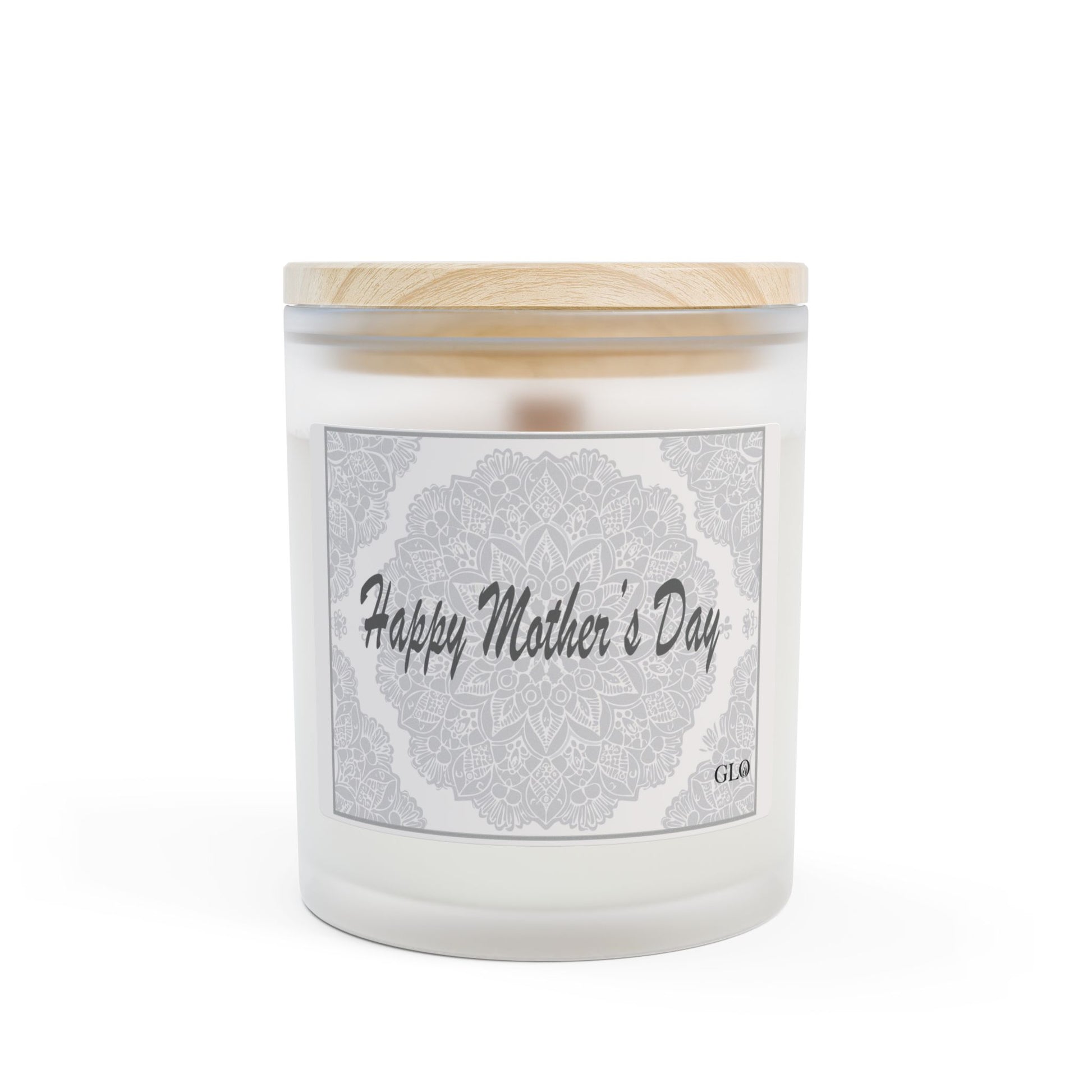 Frosted Glass Candle | "Happy Mother's Day" with lace | 11oz