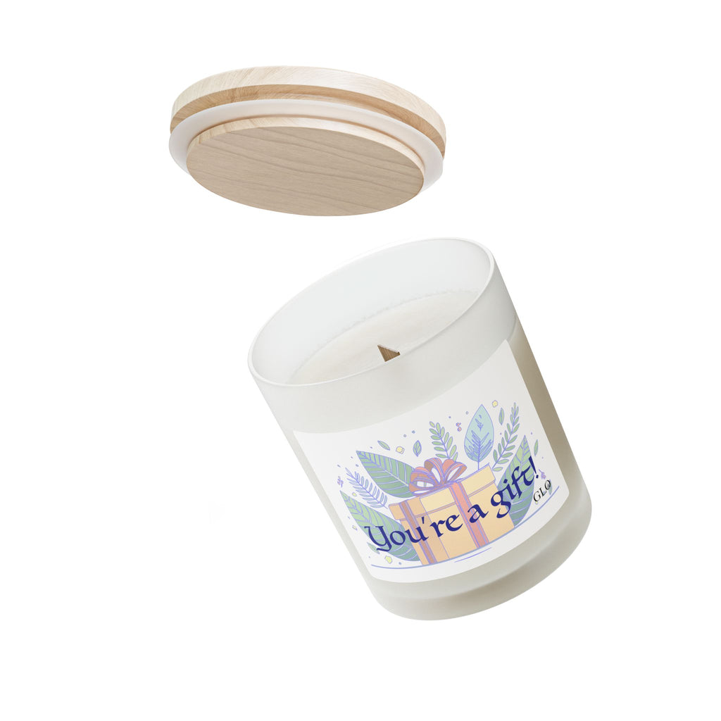 Frosted Glass Candle | "You're a gift!" | 11oz