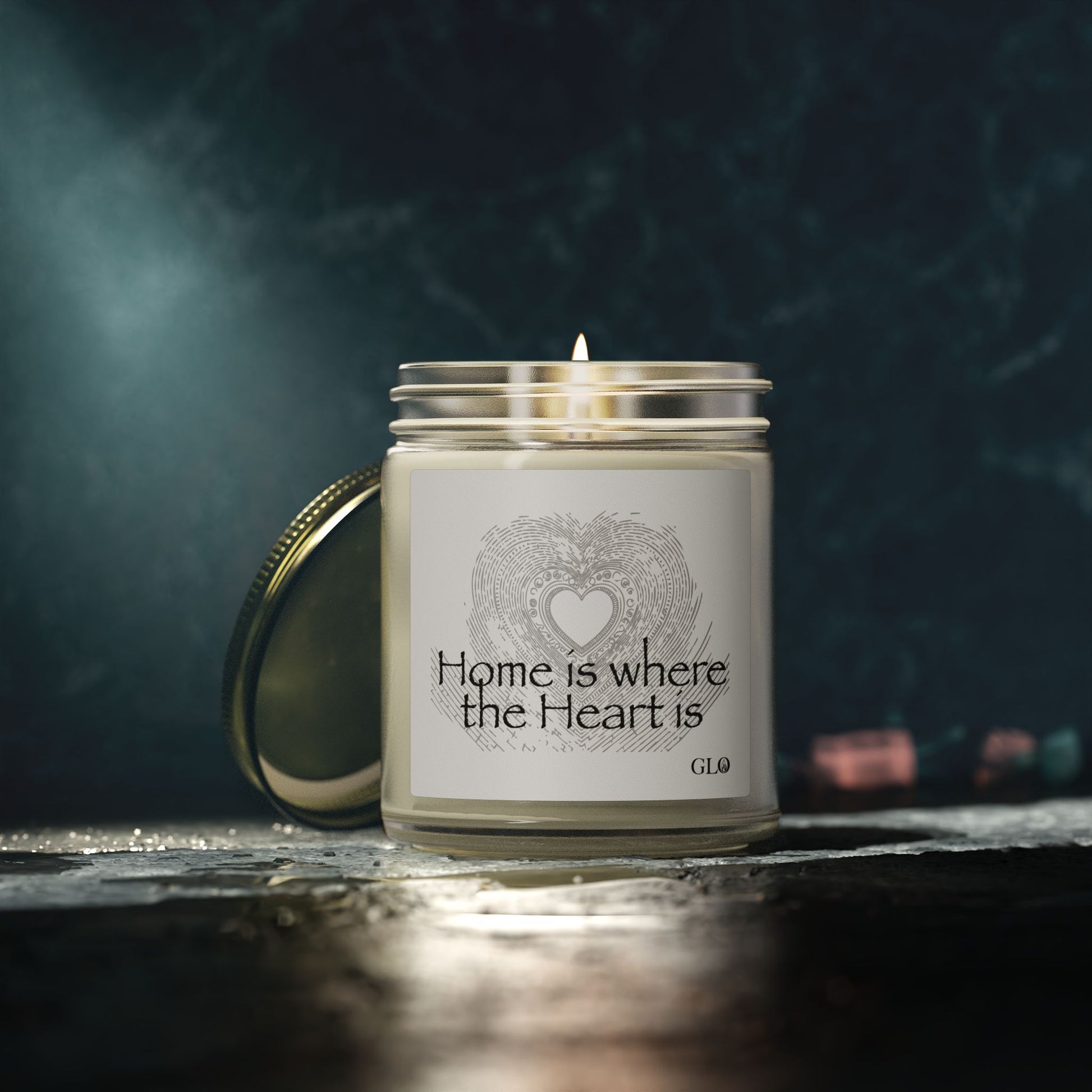 Glass Jar Candle | "Home Is Where the Heart Is" | 4oz & 9oz