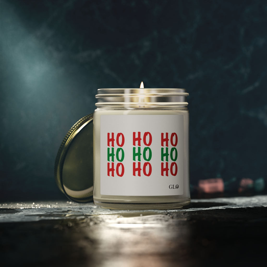 Glass Jar Candle | "HO HO HO" | 4oz & 9oz