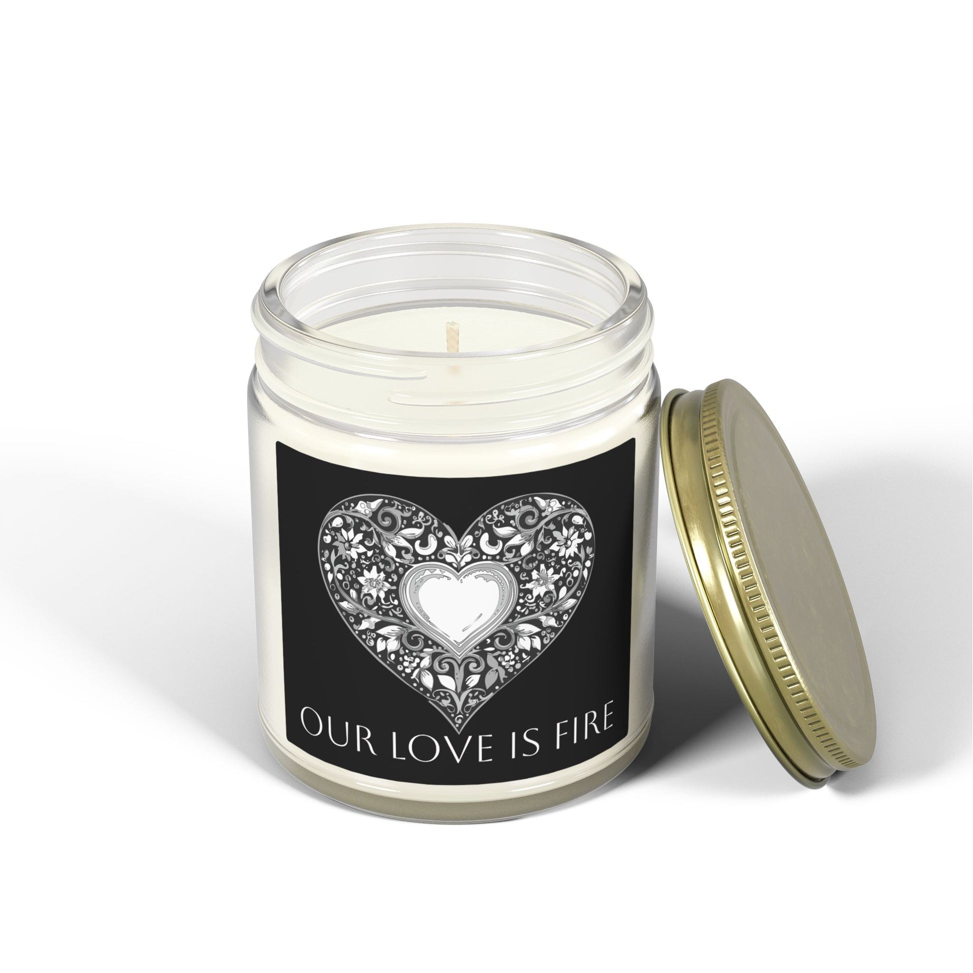 Glass Jar Candle | "Our Love Is Fire" | 4oz & 9oz